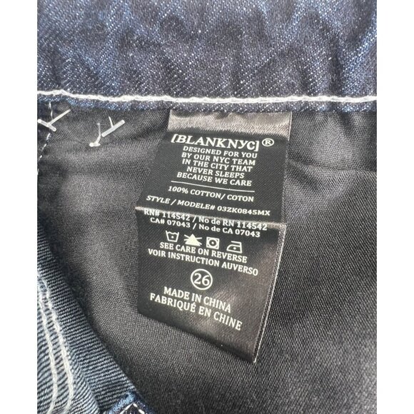 Blank NYC Womens High Waist Denim Dark Blue Maxi Skirt Size 26 - Picture 4 of 14